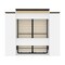 Bestar Orion 104W Queen Murphy Bed with 2 Narrow Shelving Units (105W), White & Walnut Grey 116884-000017 - alternate 7